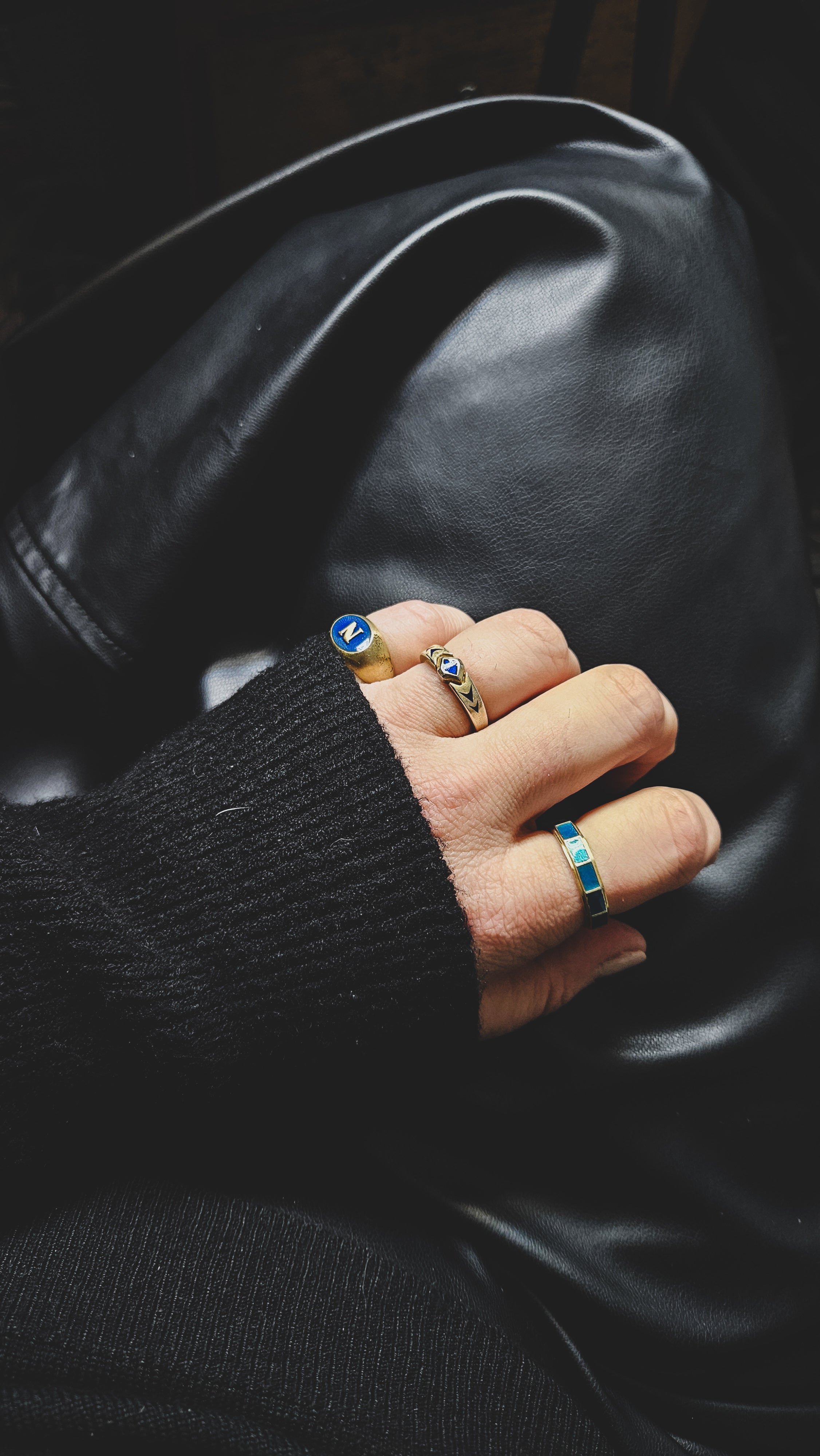 Love Full Somon Mineli Altın Kaplama Yüzük