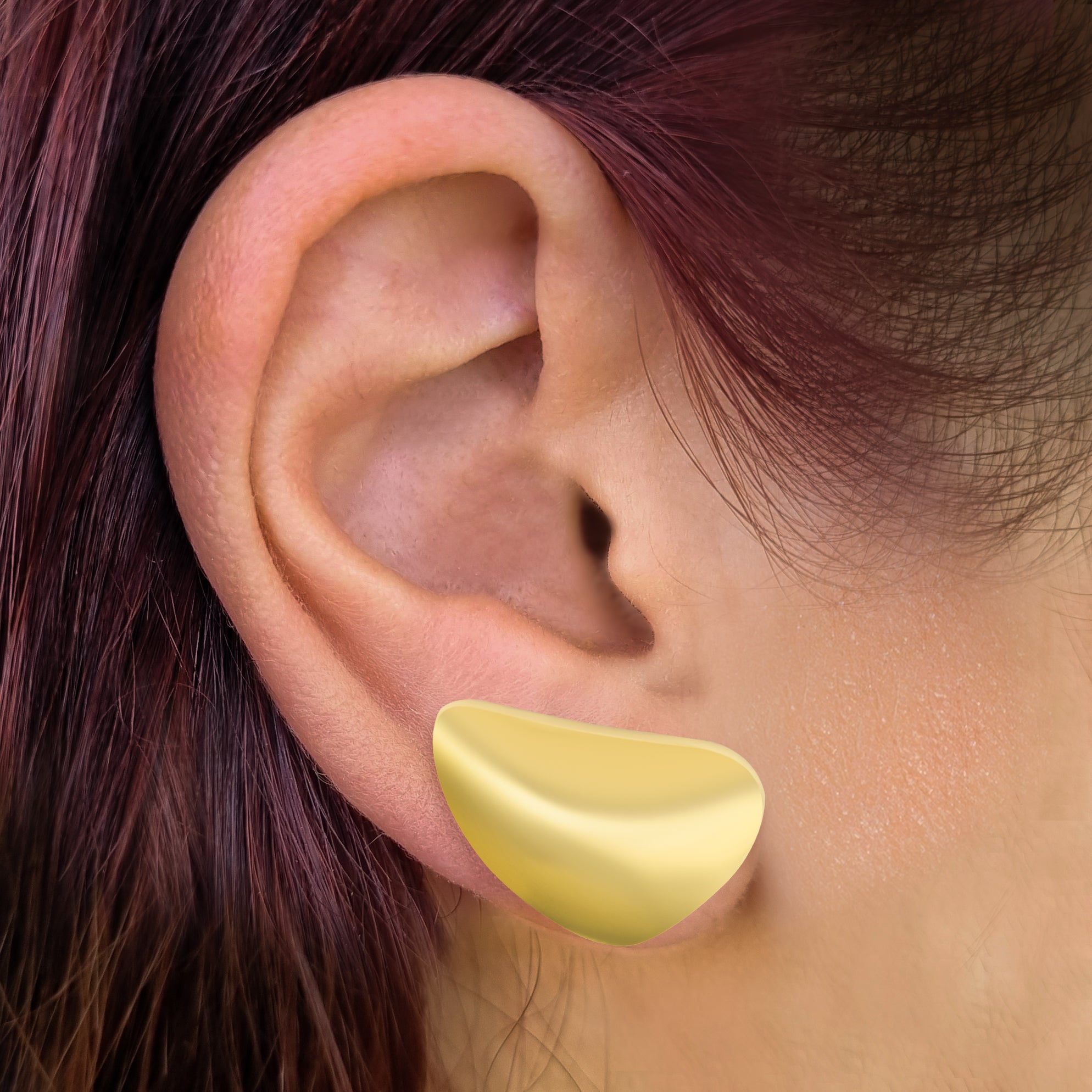 Amo Tekli Altın Kaplama Küpe