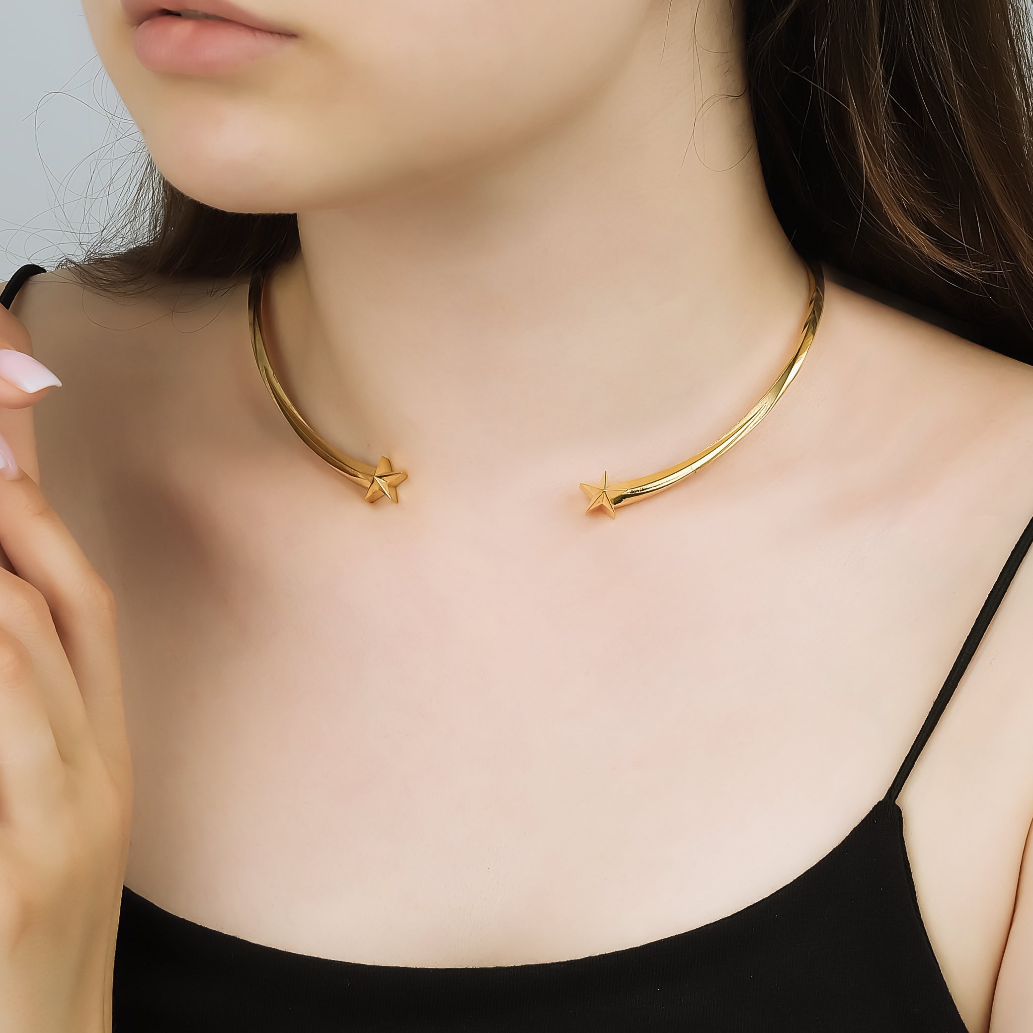 Star Choker Altın Kaplama Kolye