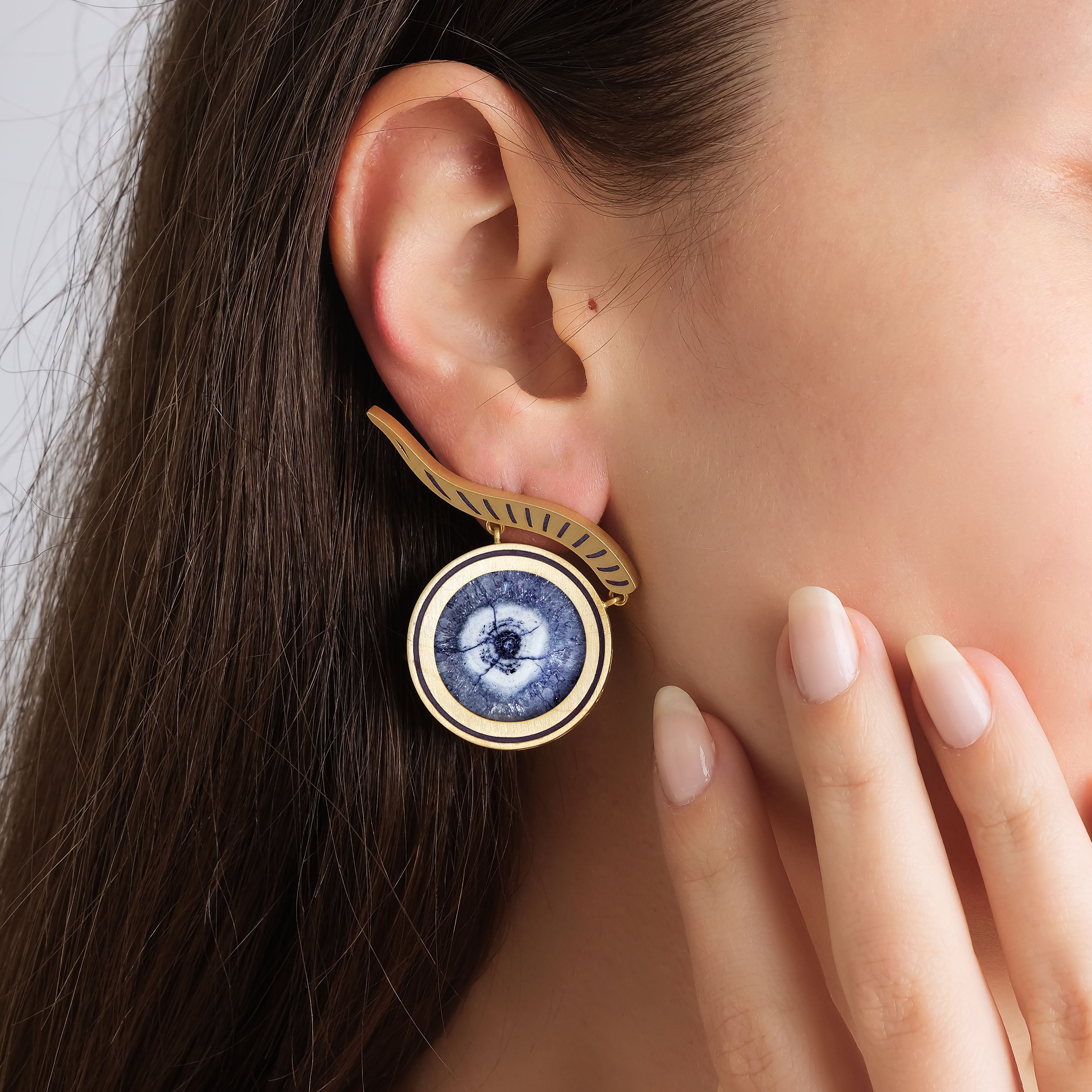 Horus İndigo Mavisi Küpe