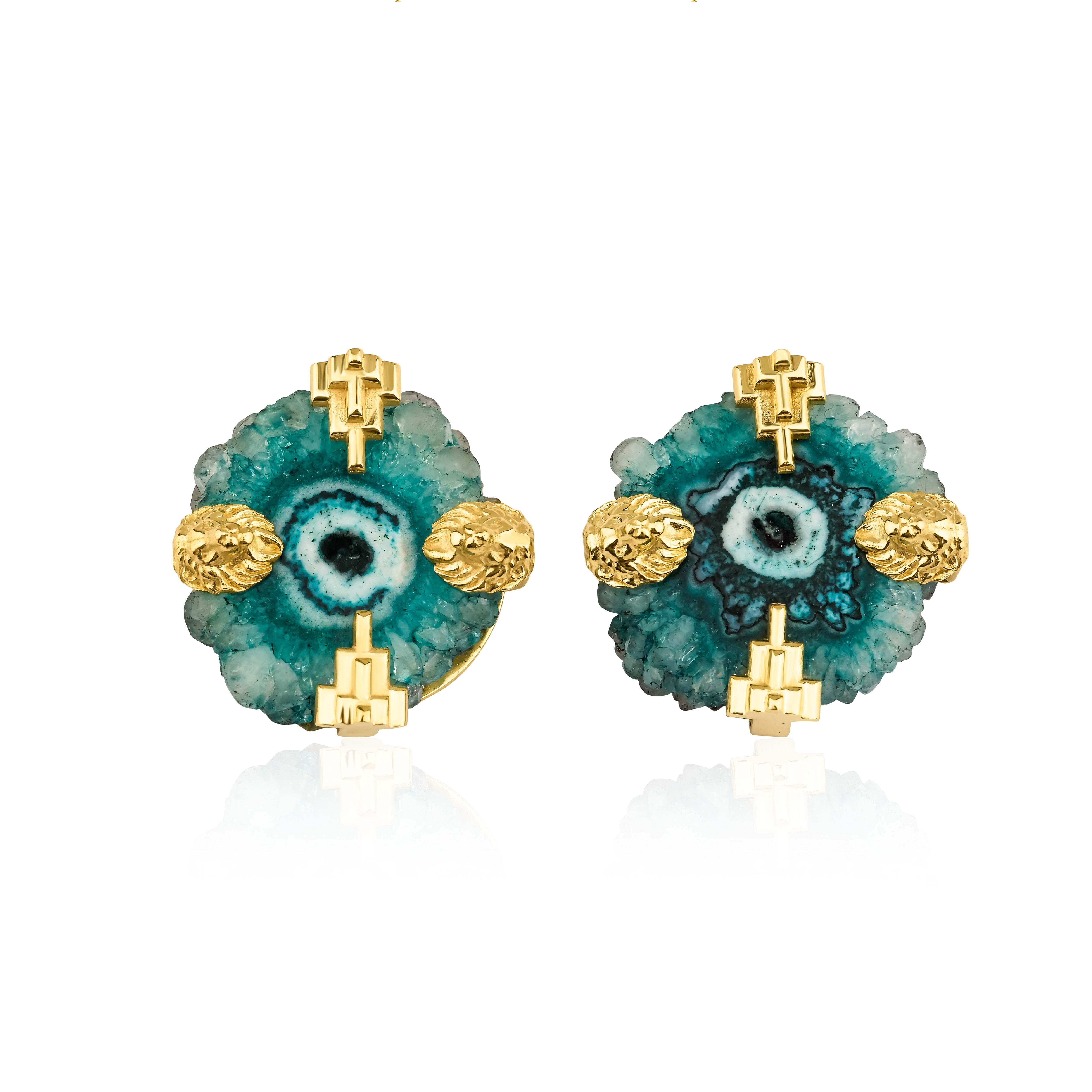 Ishtar Aslan Turkuaz Küpe