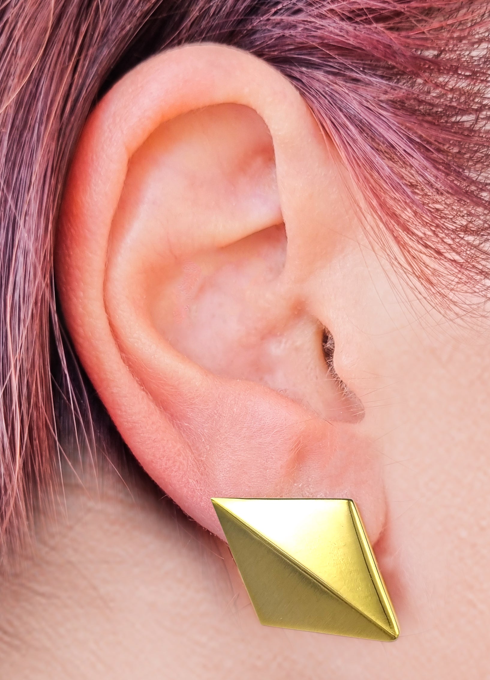 Karo Altın Kaplama Küpe