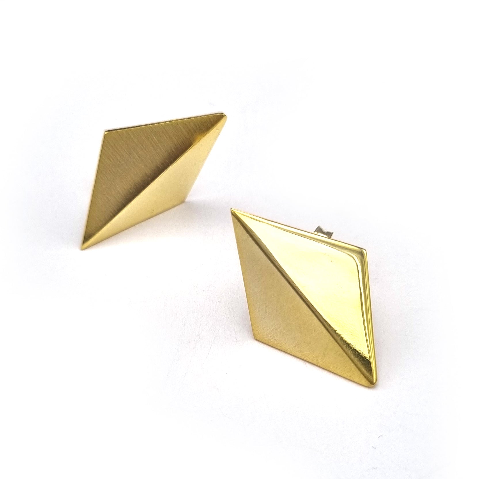 Karo Altın Kaplama Küpe