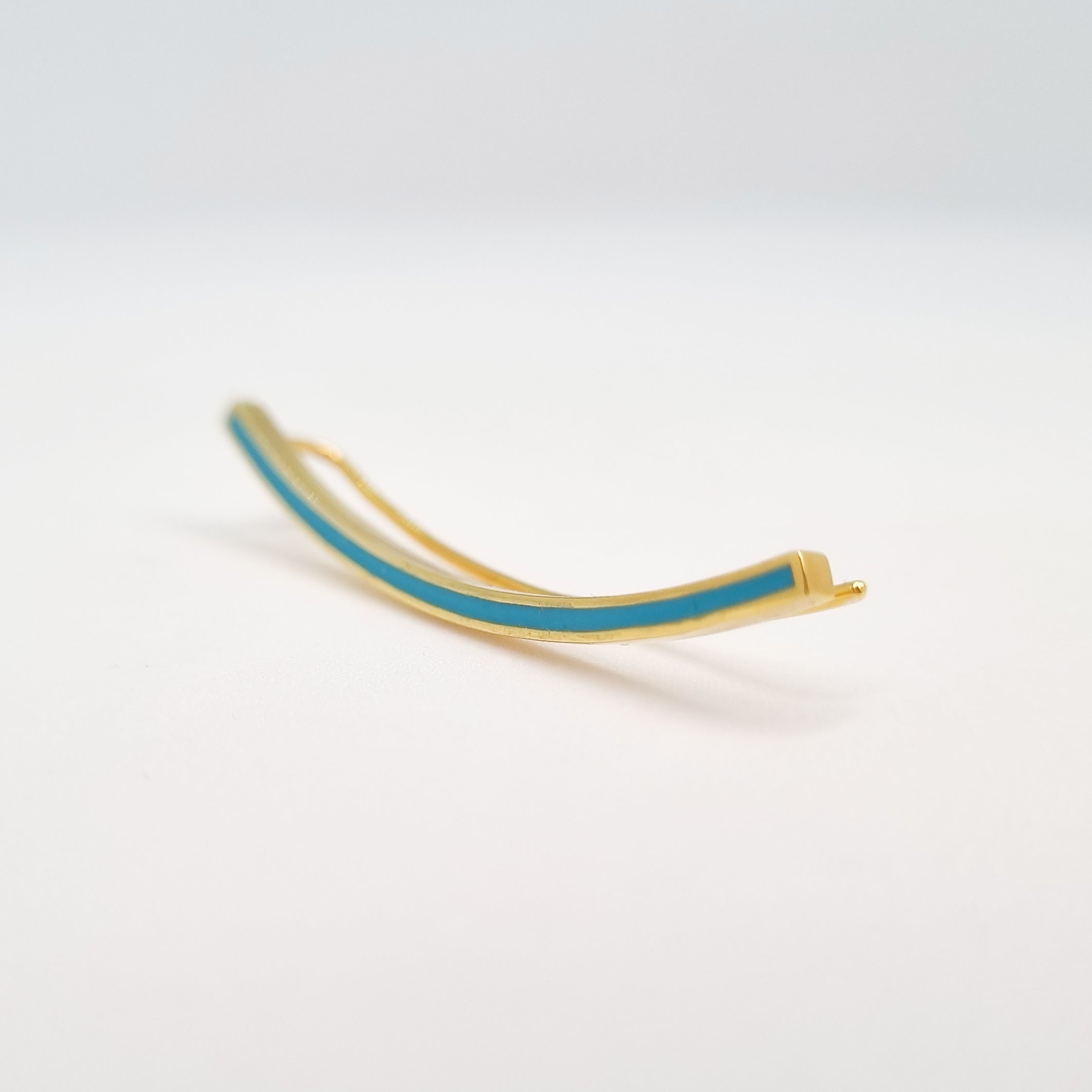 Line Turkuaz Mineli Kıkırdak Küpe