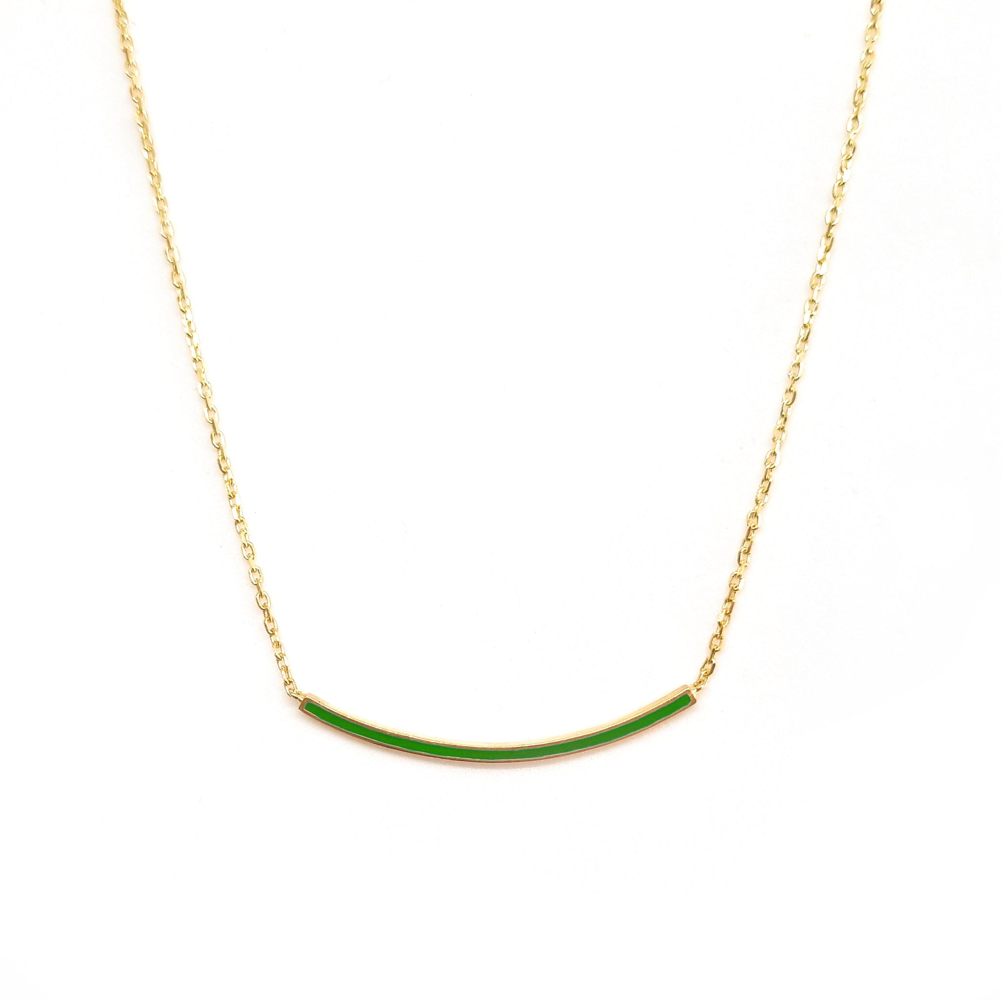 Stick Yeşil Mineli Kolye