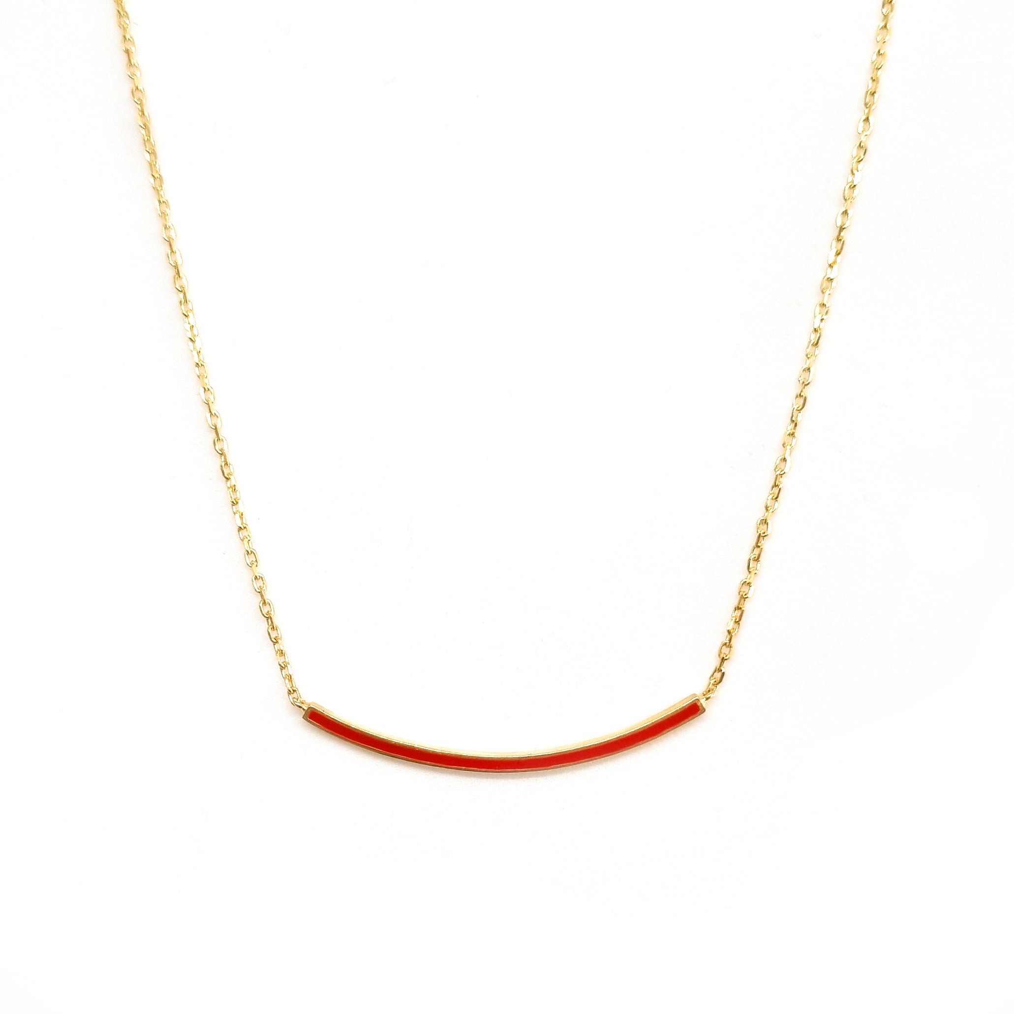 Stick Kırmızı Mineli Kolye