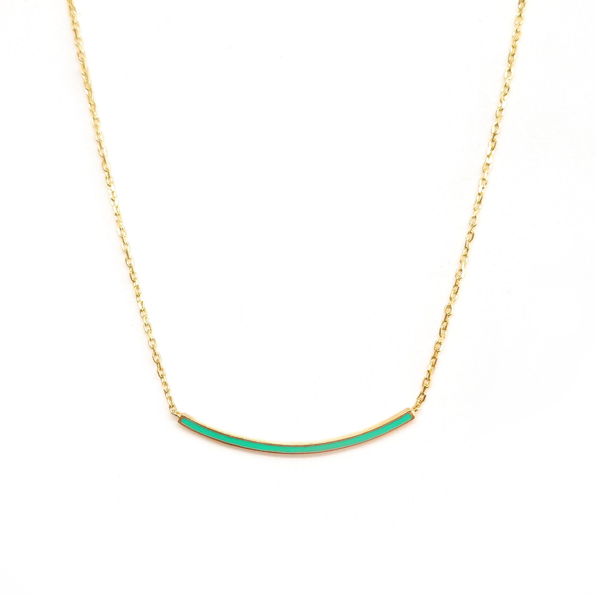 Stick Turkuaz Mineli Kolye