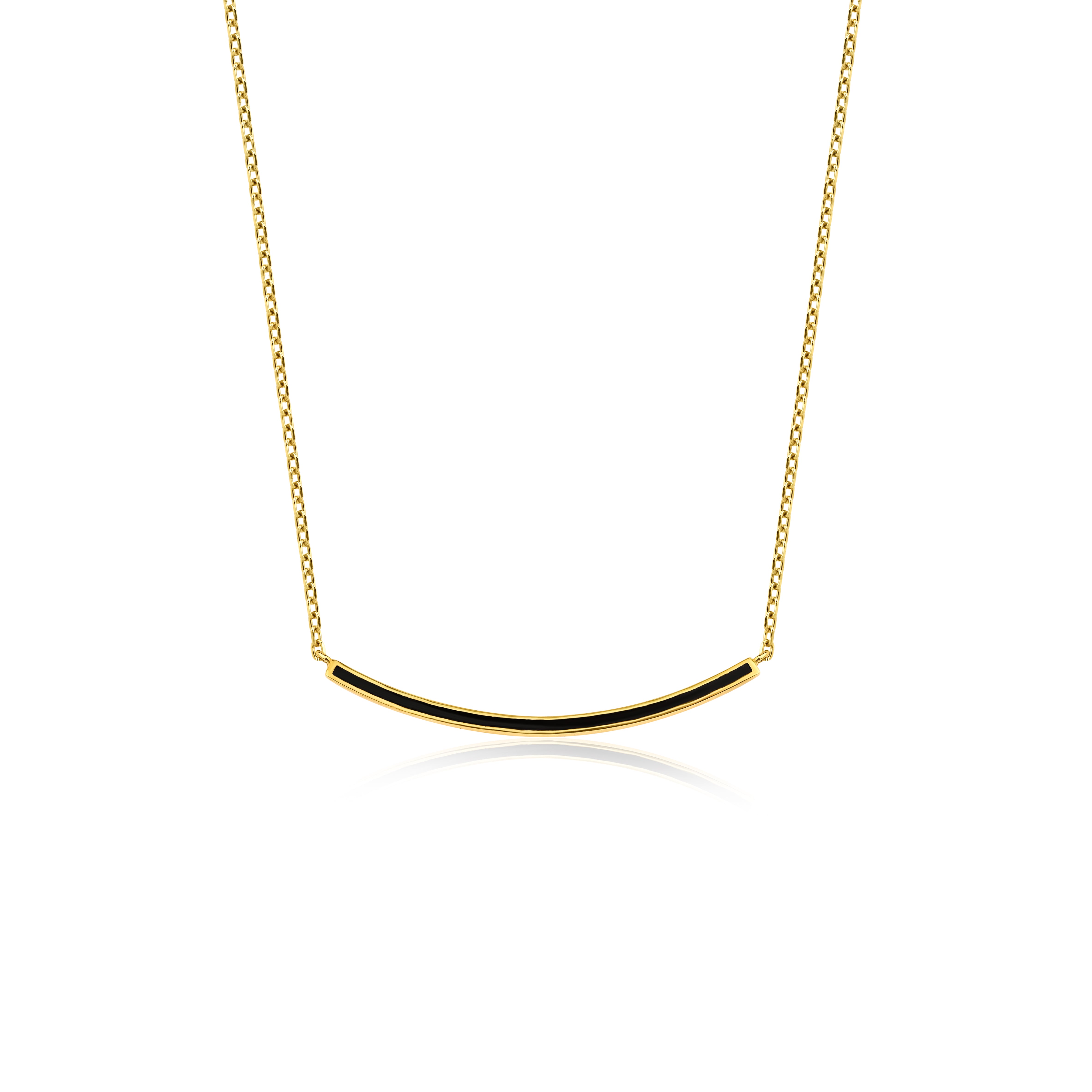 Stick Siyah Mineli Kolye