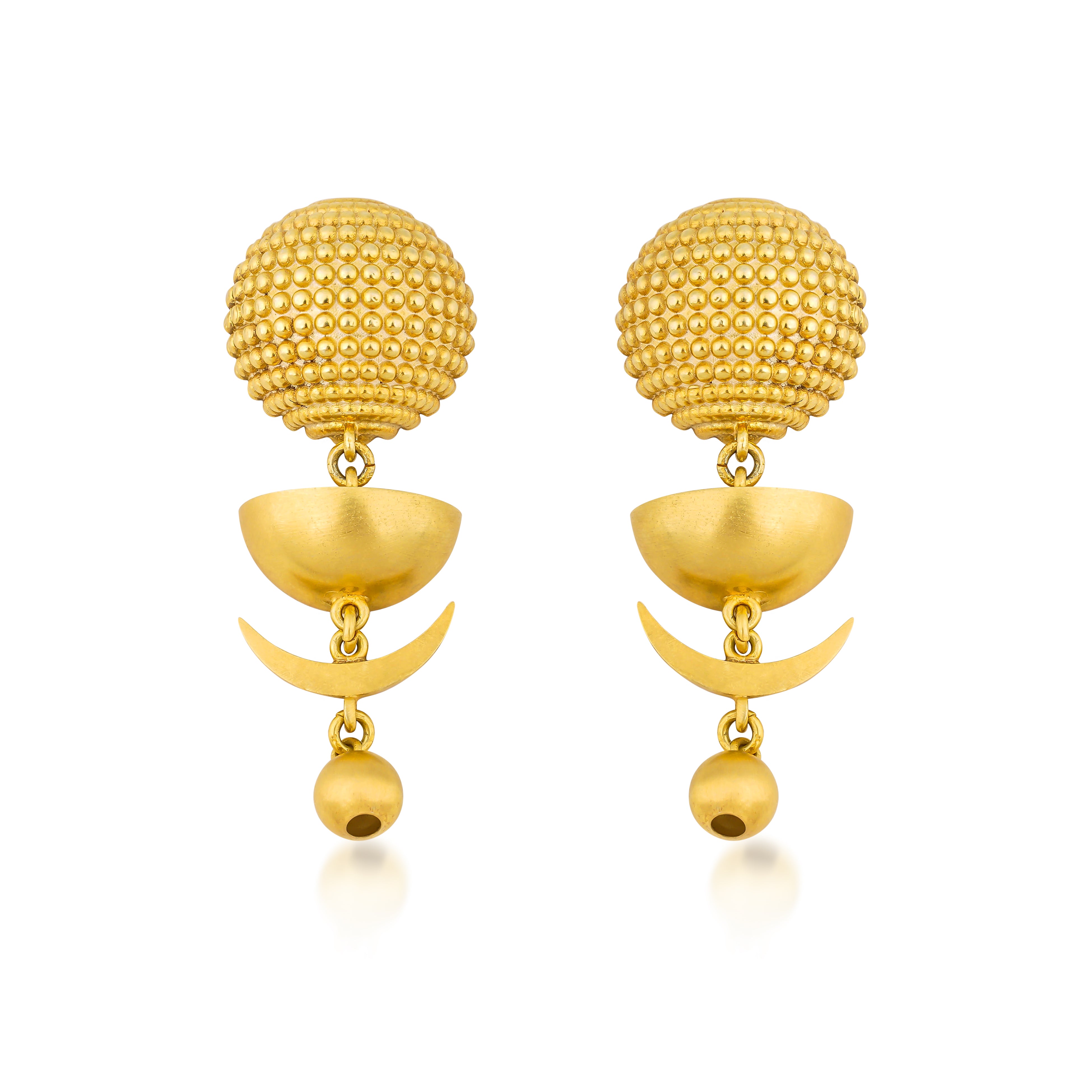 Luna Altın Kaplama Küpe