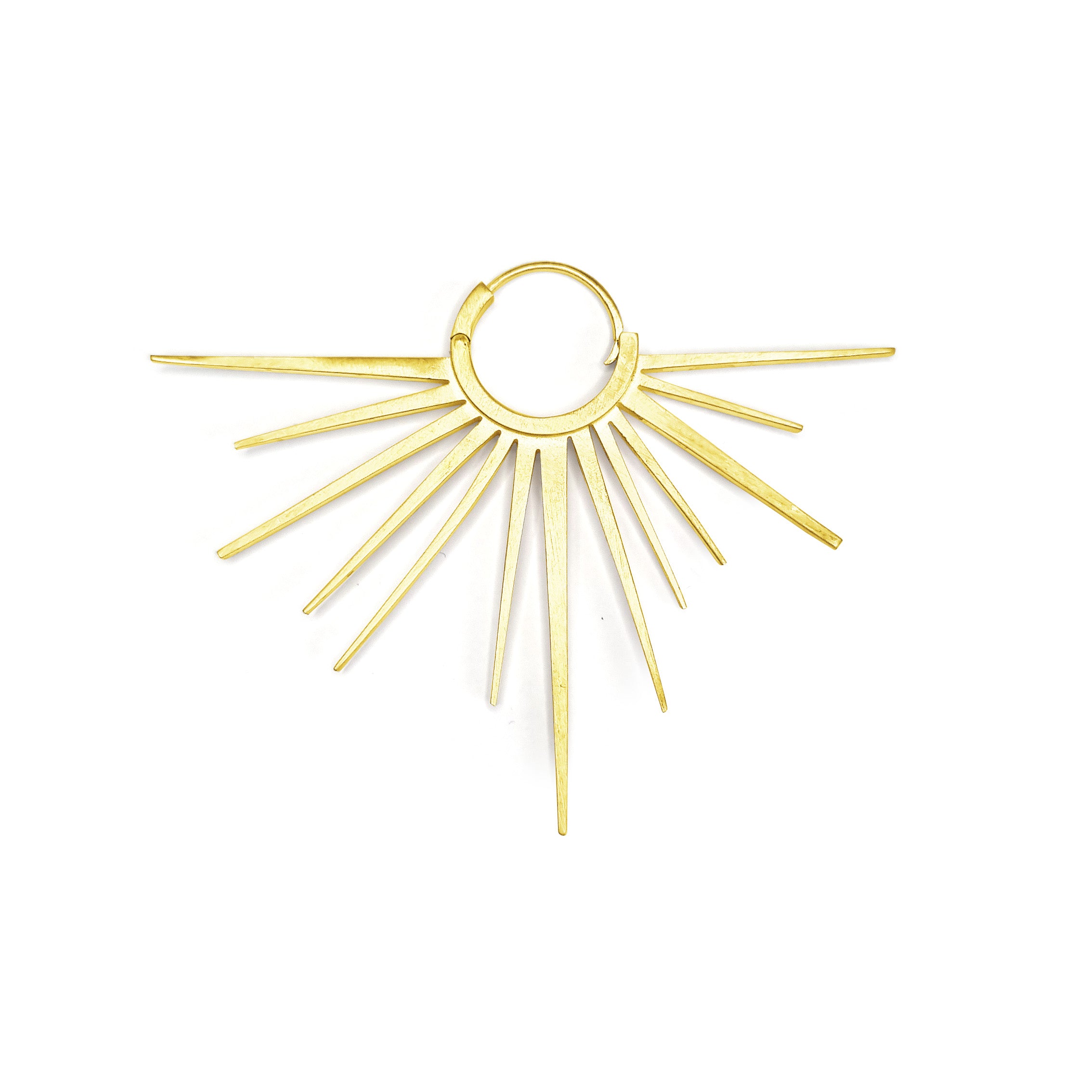 Lunedi Tekli Altın Kaplama Küpe