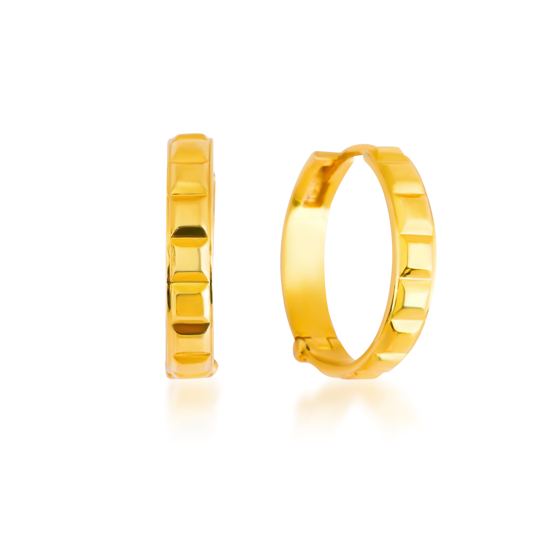 Pyramid Altın Kaplama Küpe