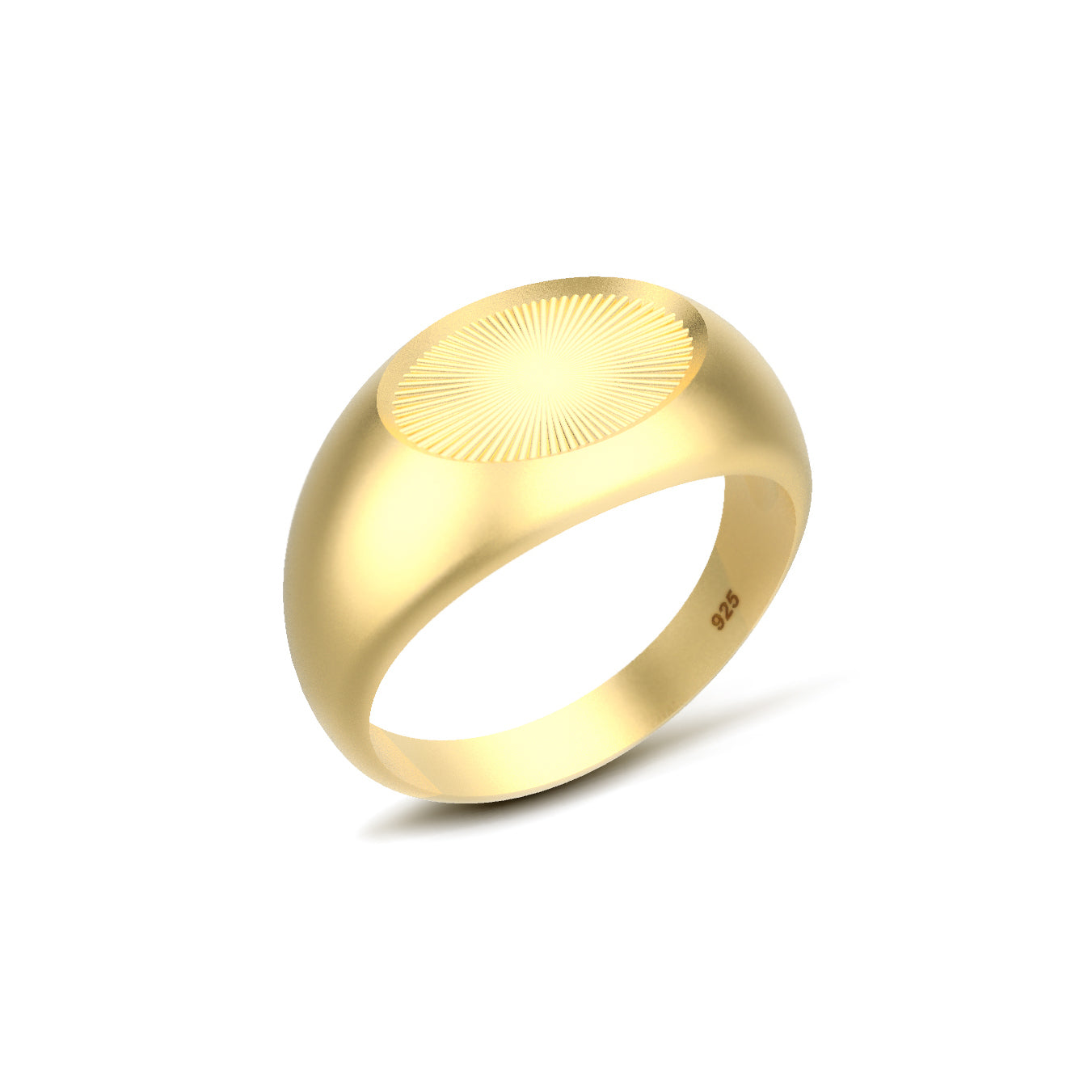 Mühür Altın Kaplama Yüzük