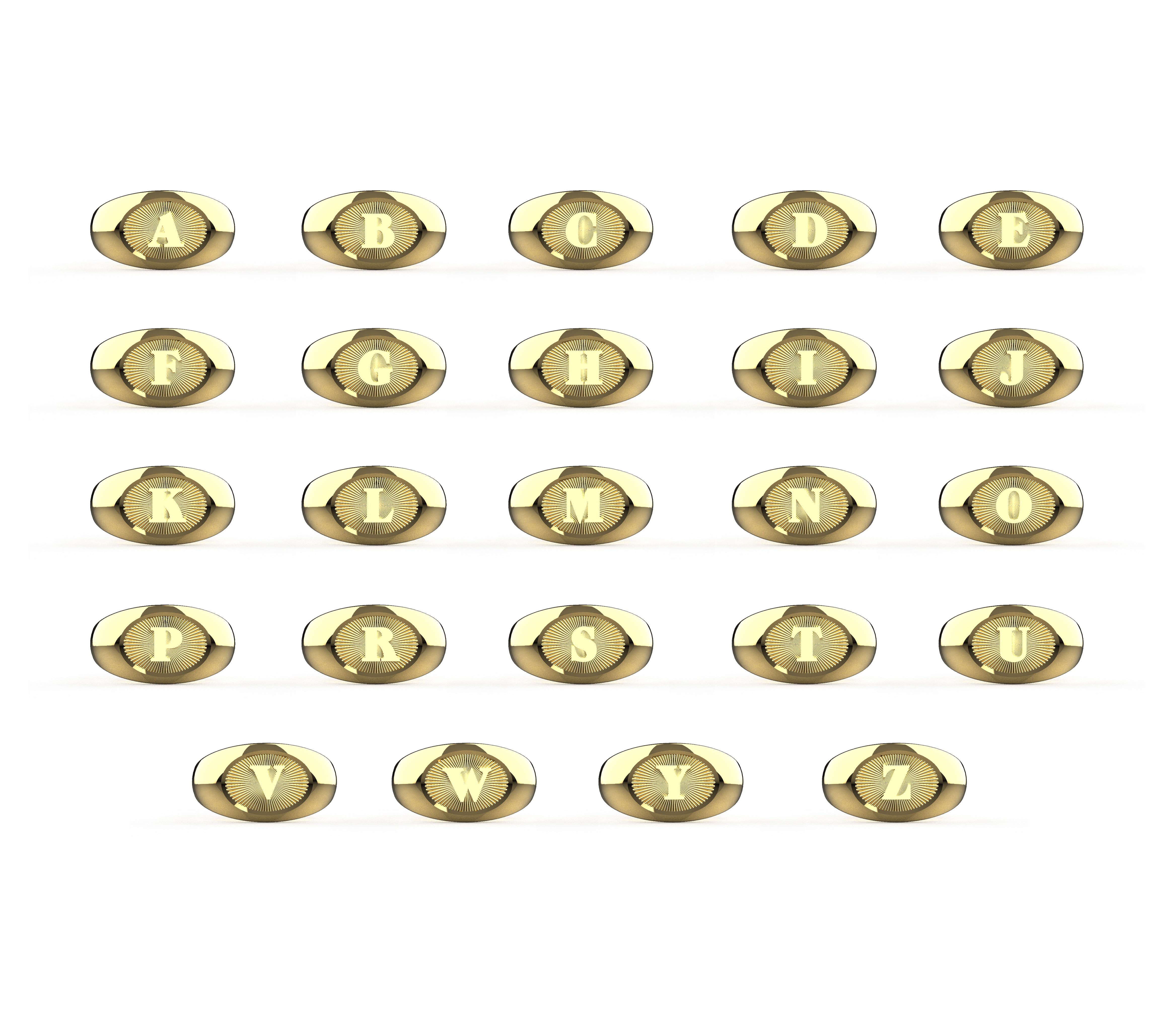 Mühür Altın Kaplama Yüzük