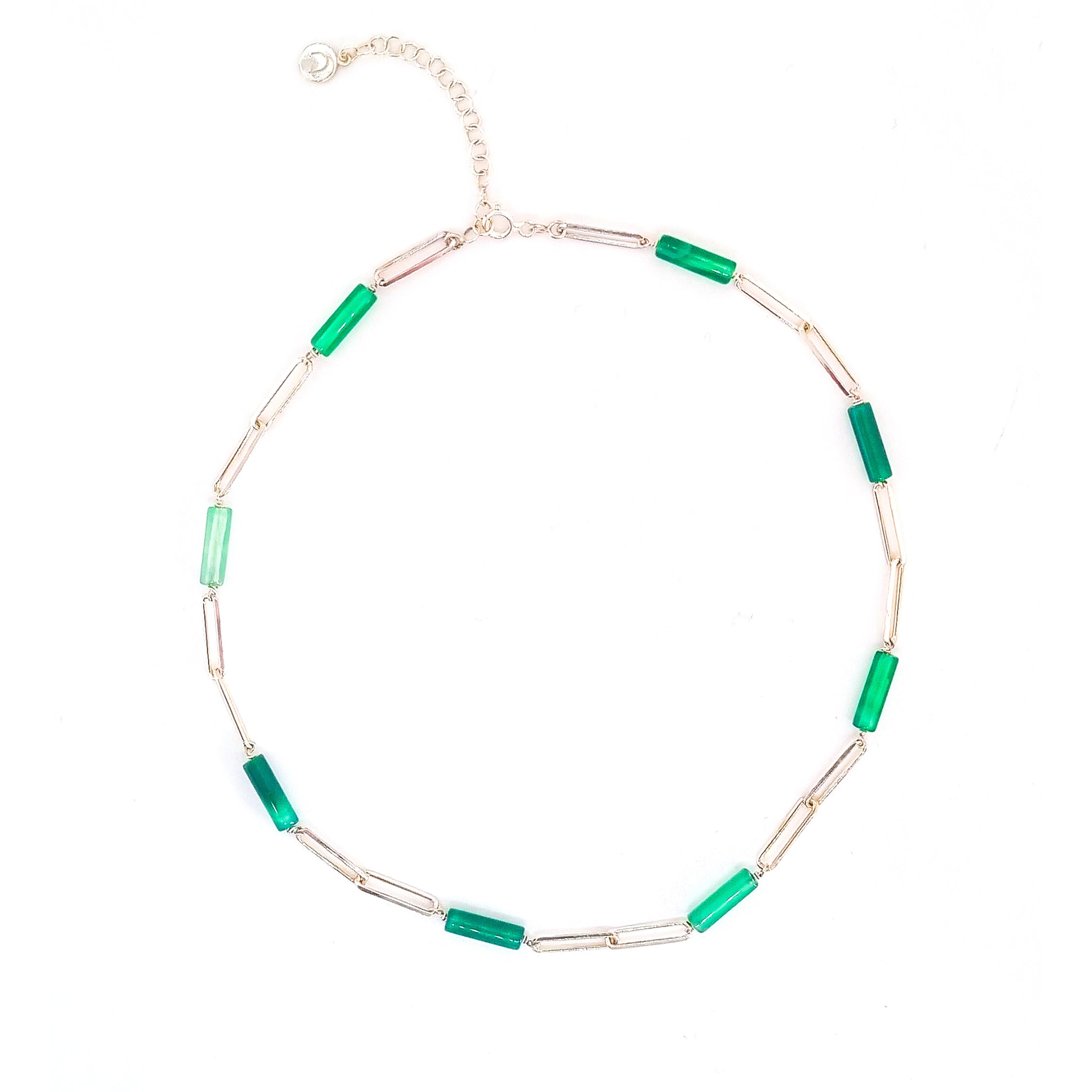 String Yeşil Akik Kolye