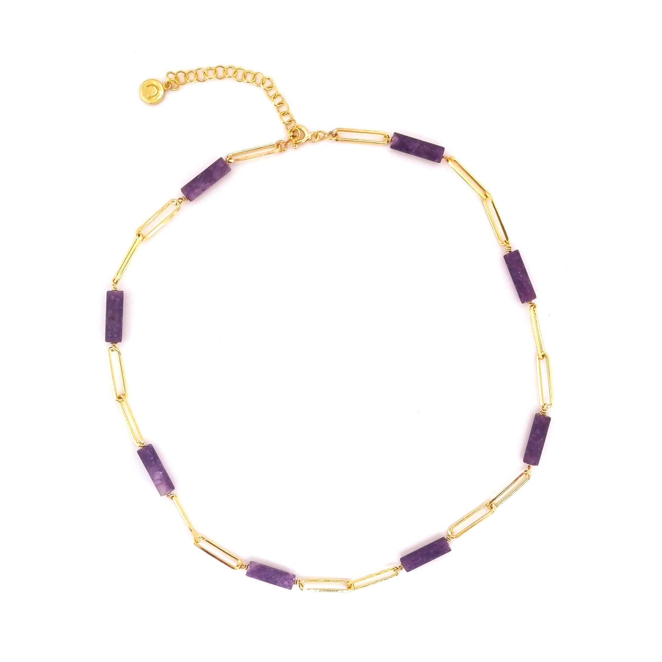 String Ametist Kolye