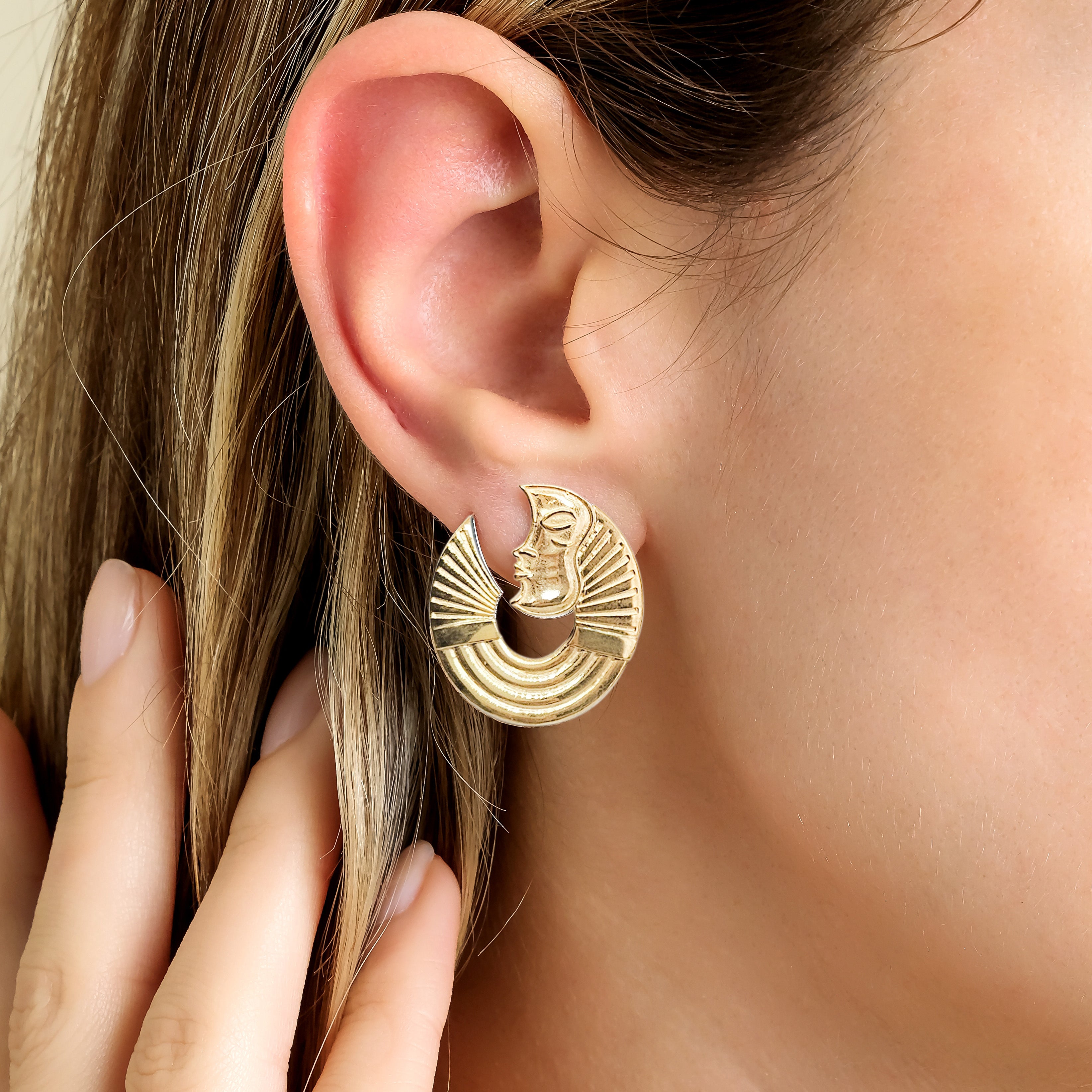 Adem ile Havva Altın Kaplama Küpe