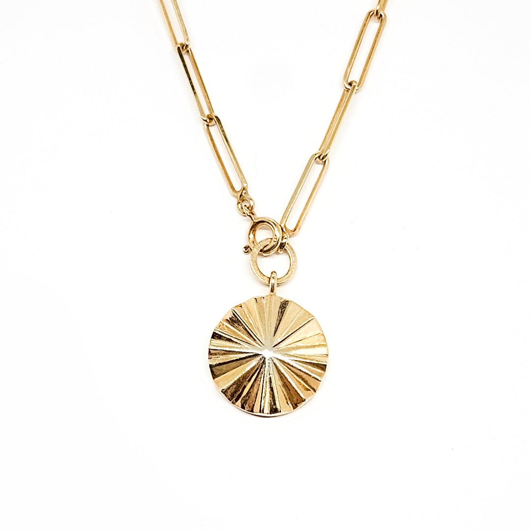 Gaia Altın Kaplama Dikdörtgen Zincir Kolye