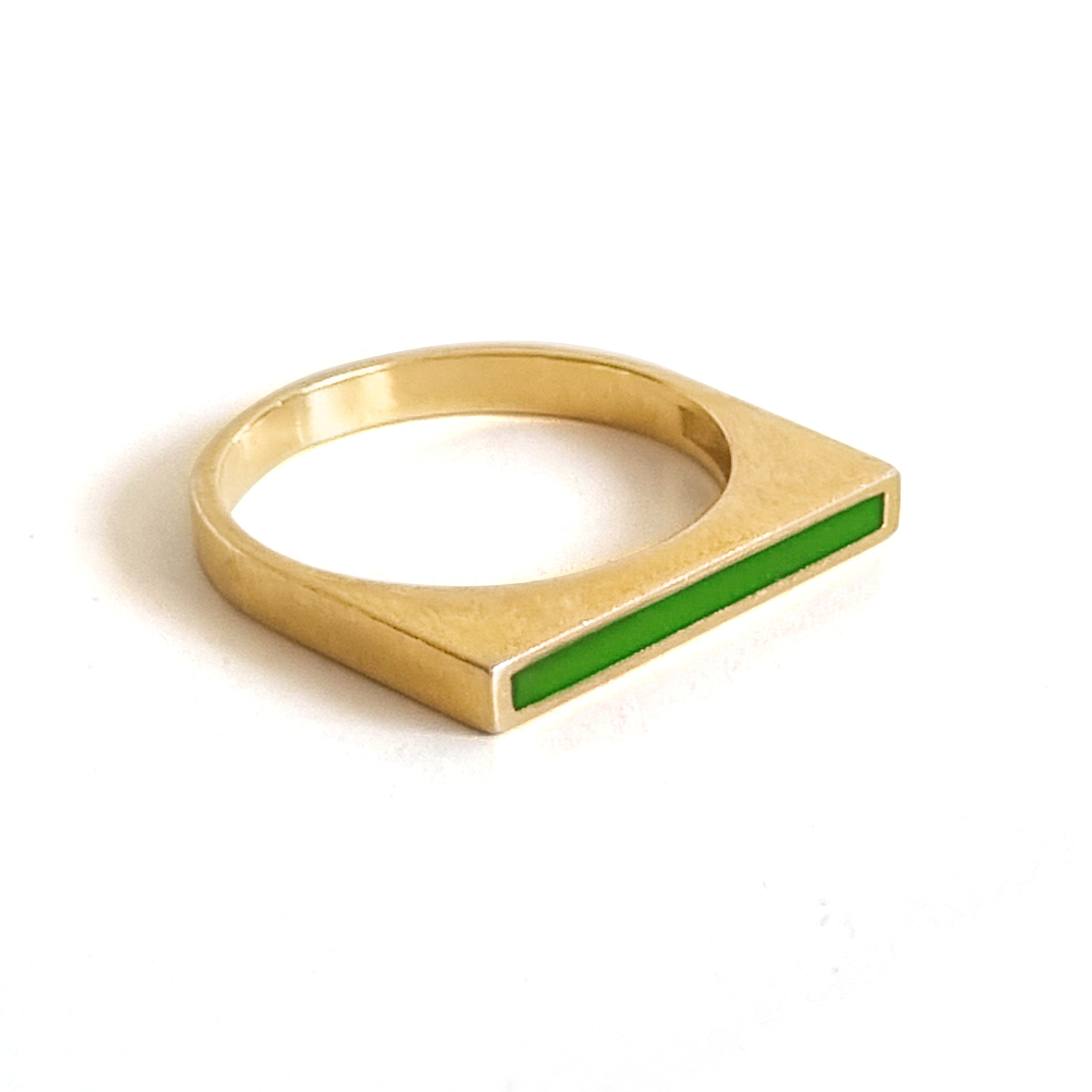 Line Altın Kaplama Yüzük