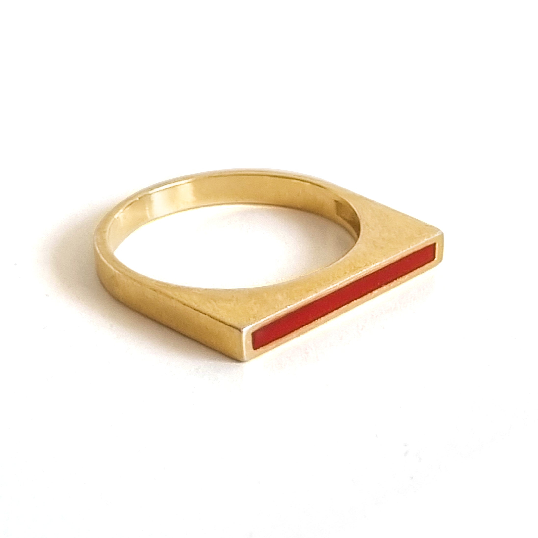 Line Altın Kaplama Yüzük