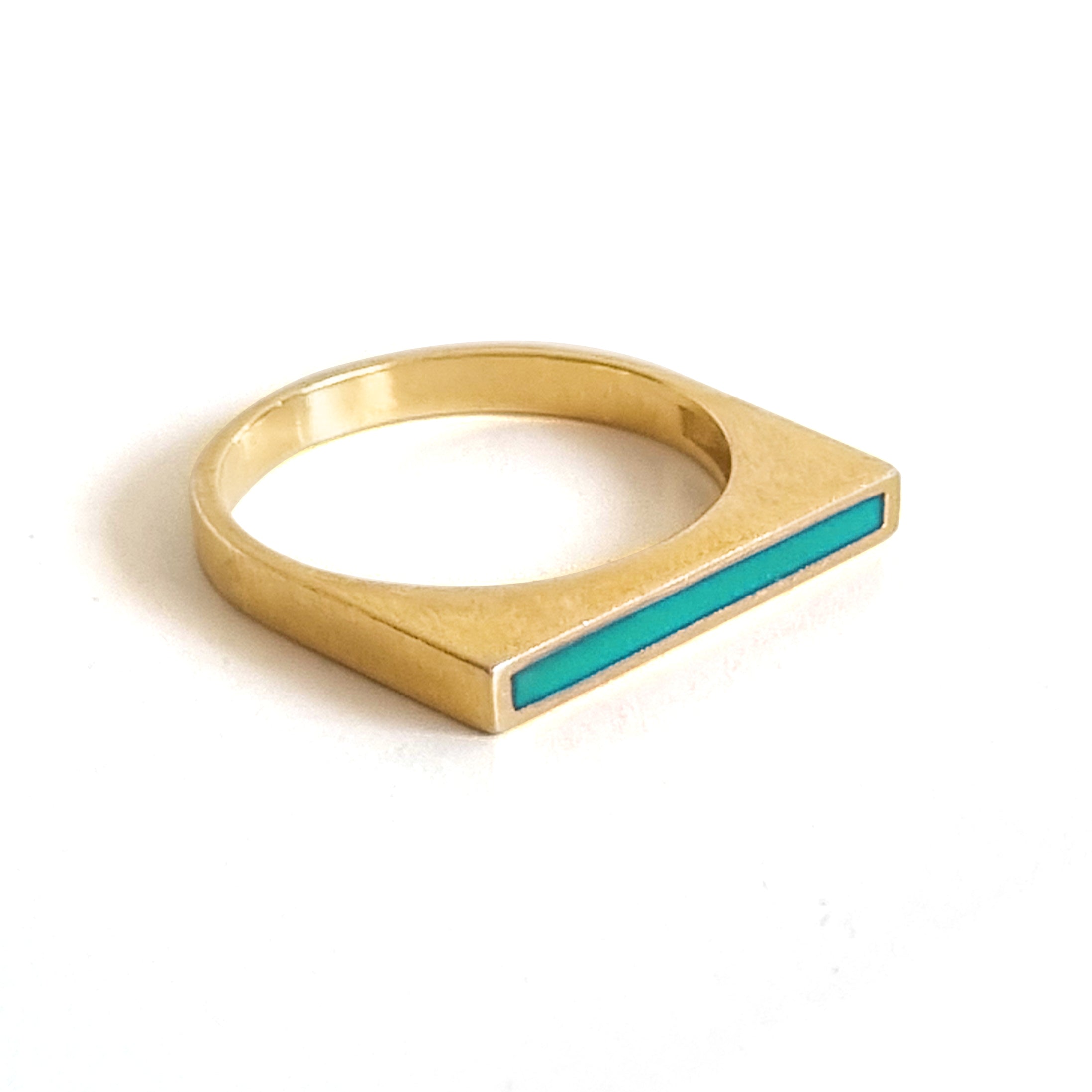 Line Altın Kaplama Yüzük