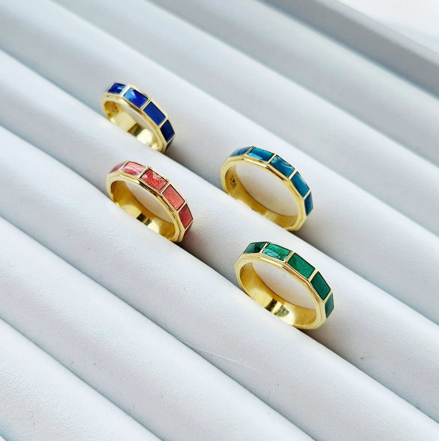 Love Full Somon Mineli Altın Kaplama Yüzük