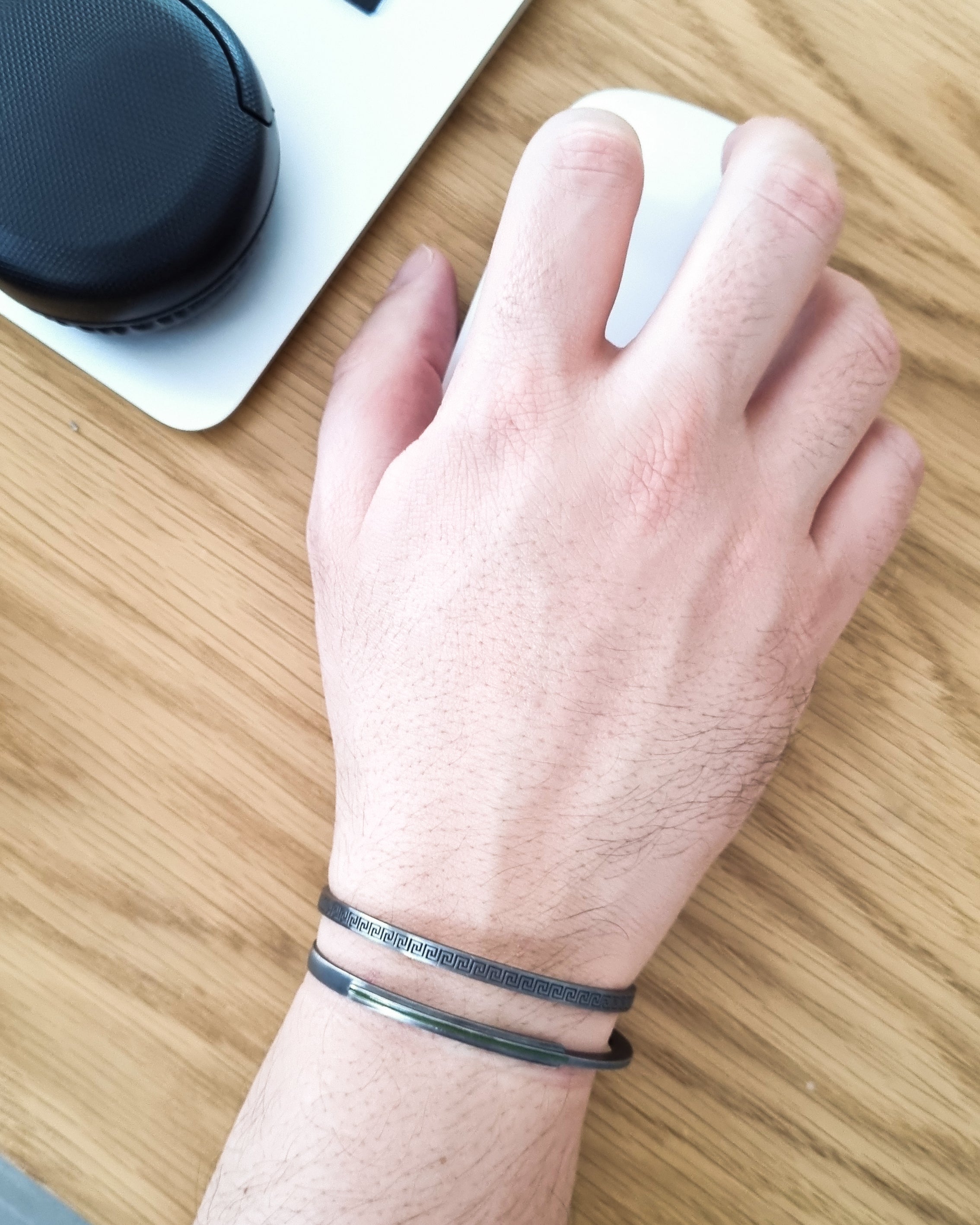 Line Yeşil Mineli Okside Bileklik