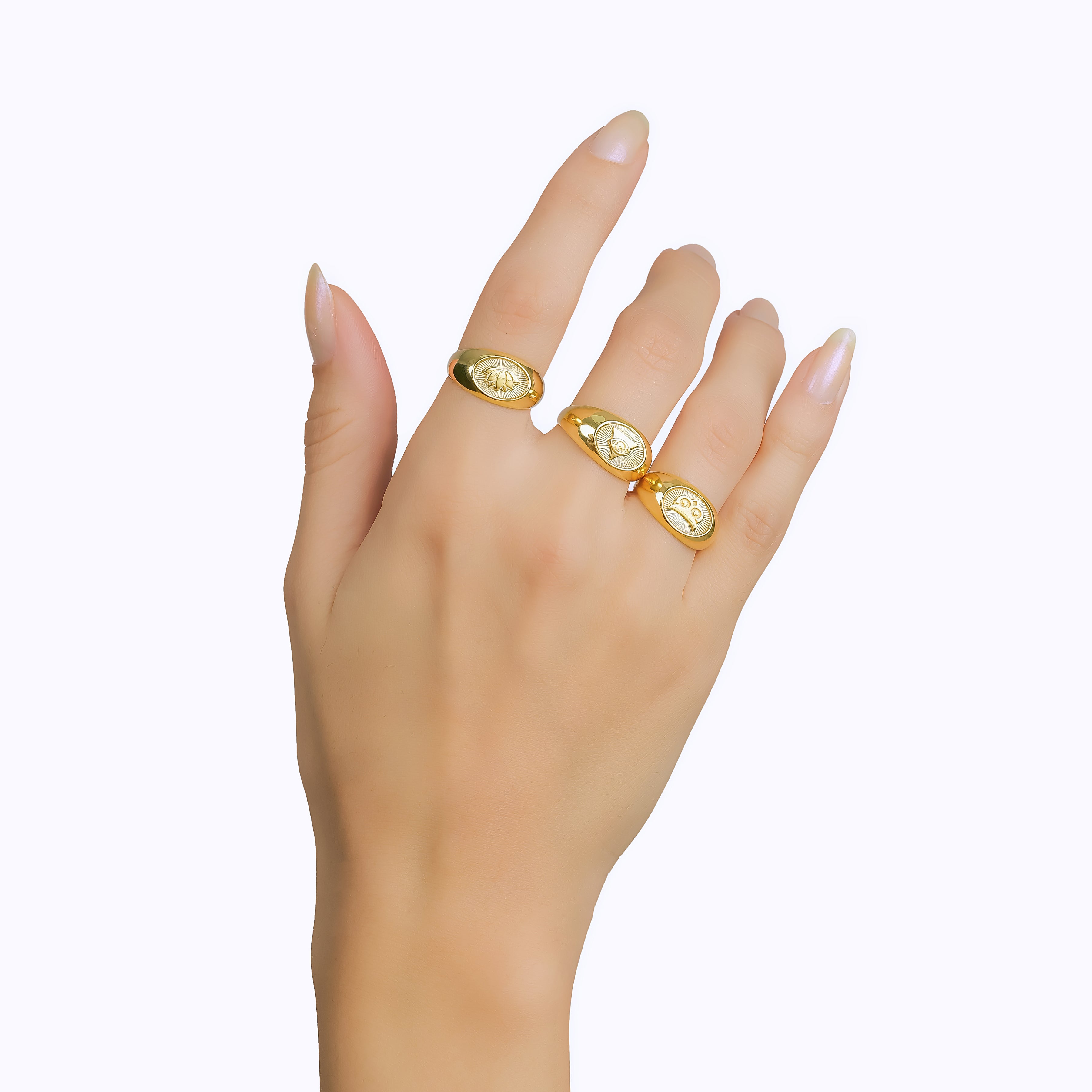 Mühür Altın Kaplama Yüzük