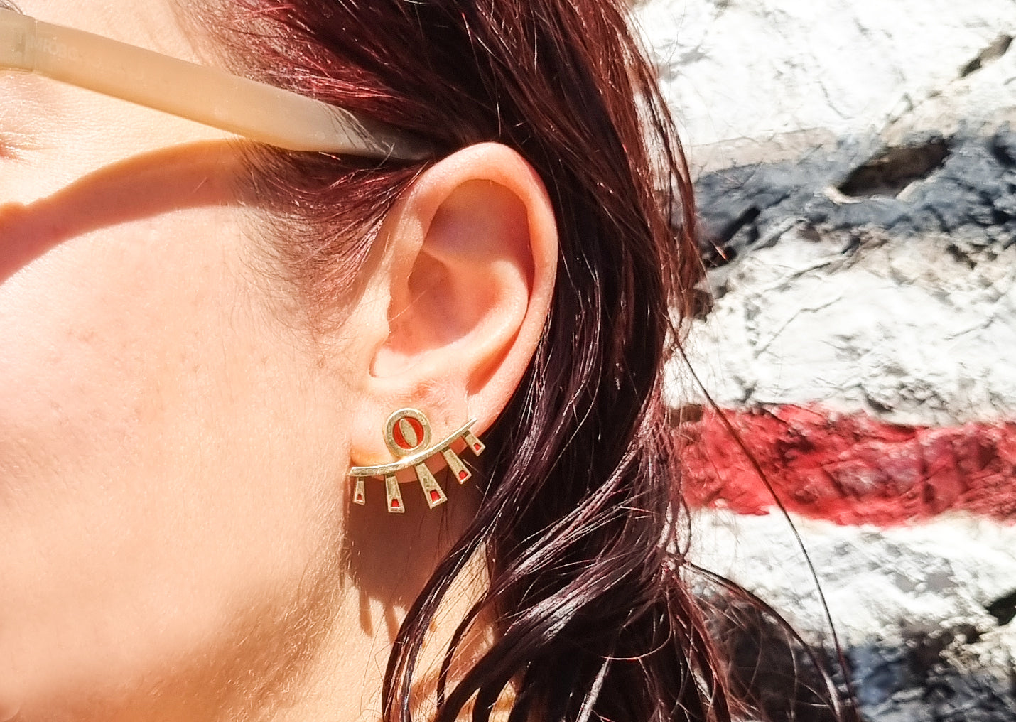 Occhio Kırmızı Küpe