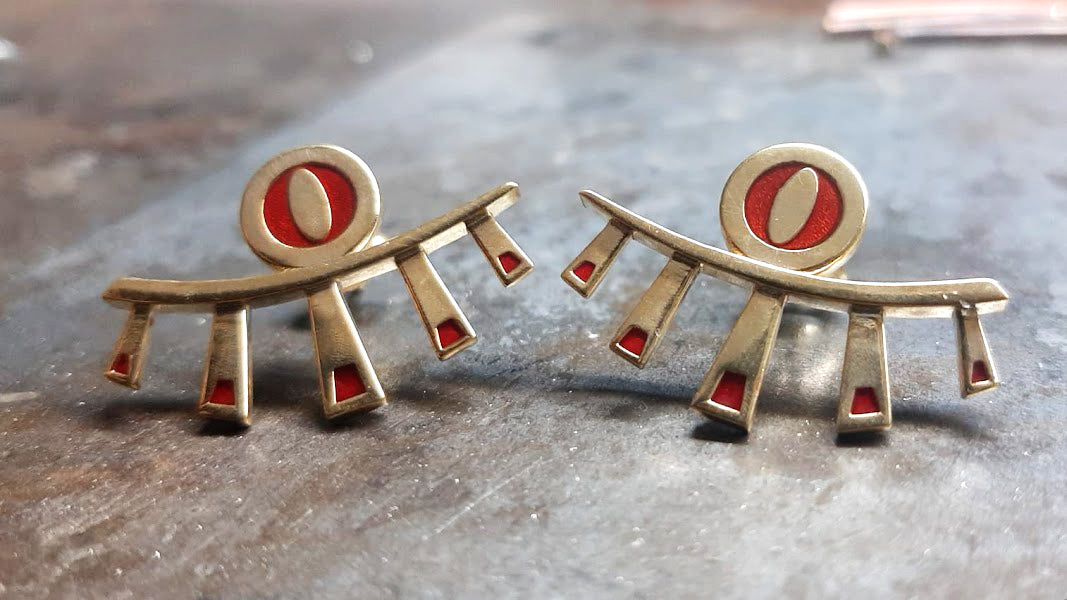 Occhio Kırmızı Küpe