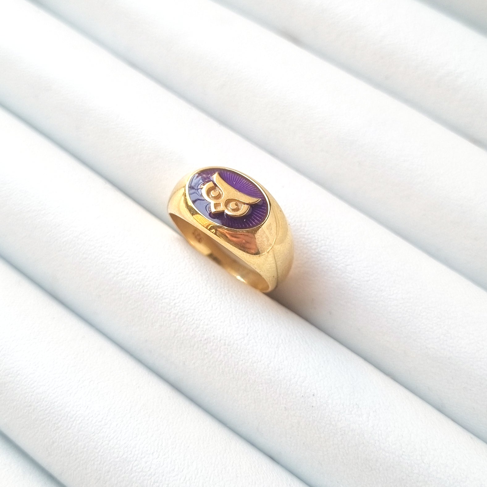 Mühür Mineli Altın Kaplama Yüzük